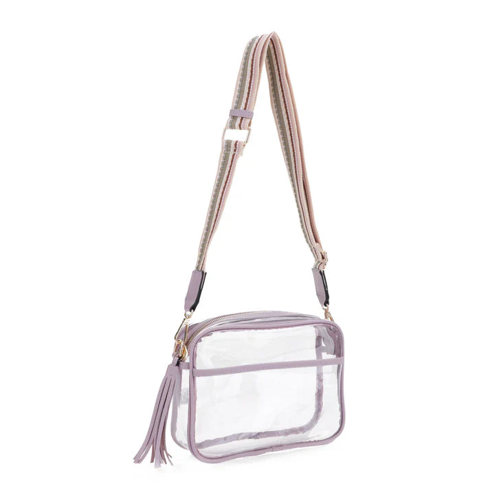 Clear Crossbody Bag Gold Hardware Stadium Approved