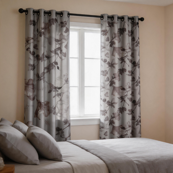 Kendra floral blackout grommet curtains, 54" x 84"