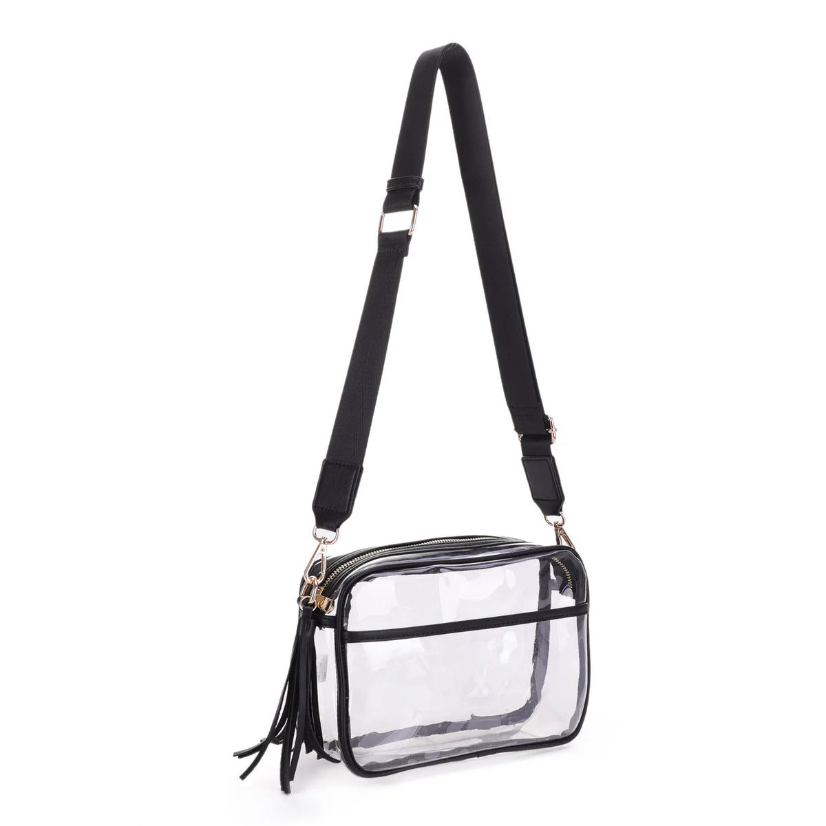 Clear Crossbody Bag Gold Hardware Stadium Approved